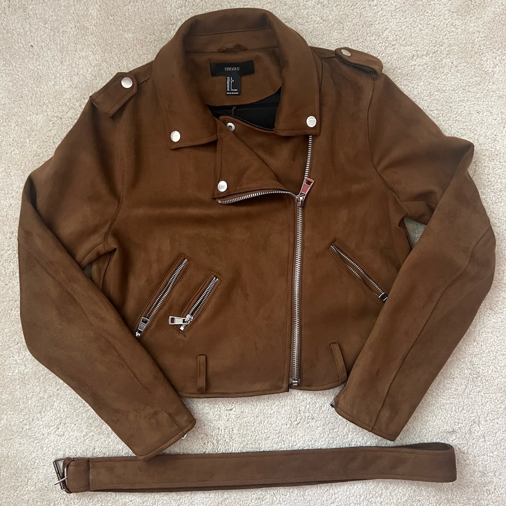 Forever 21 Suede Biker Jacket